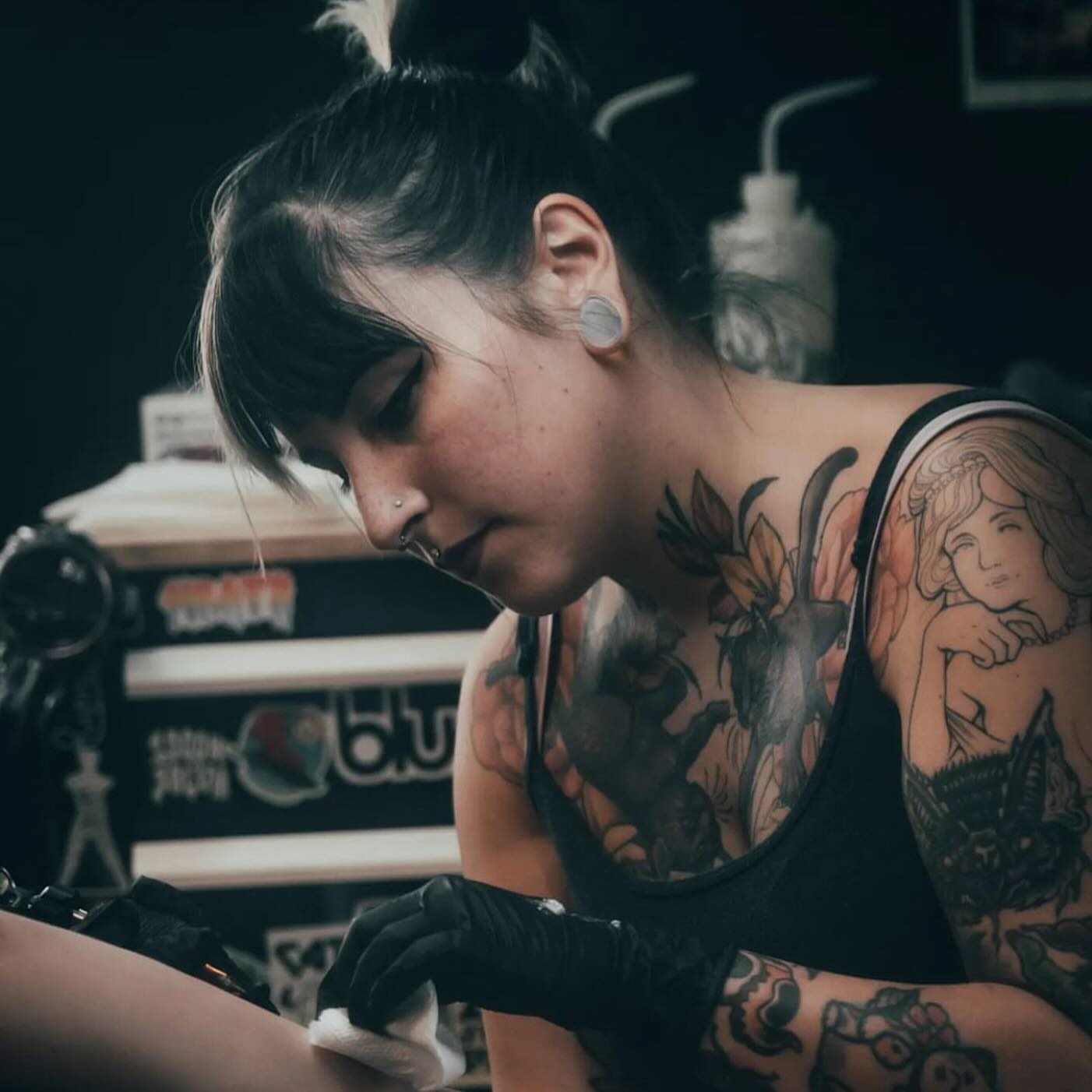 Woman American traditional tattoo on the torso by 𝕤𝕒𝕣𝕒𝕙 𝕞𝕠𝕣𝕒𝕟📌, Dayton, Ohio