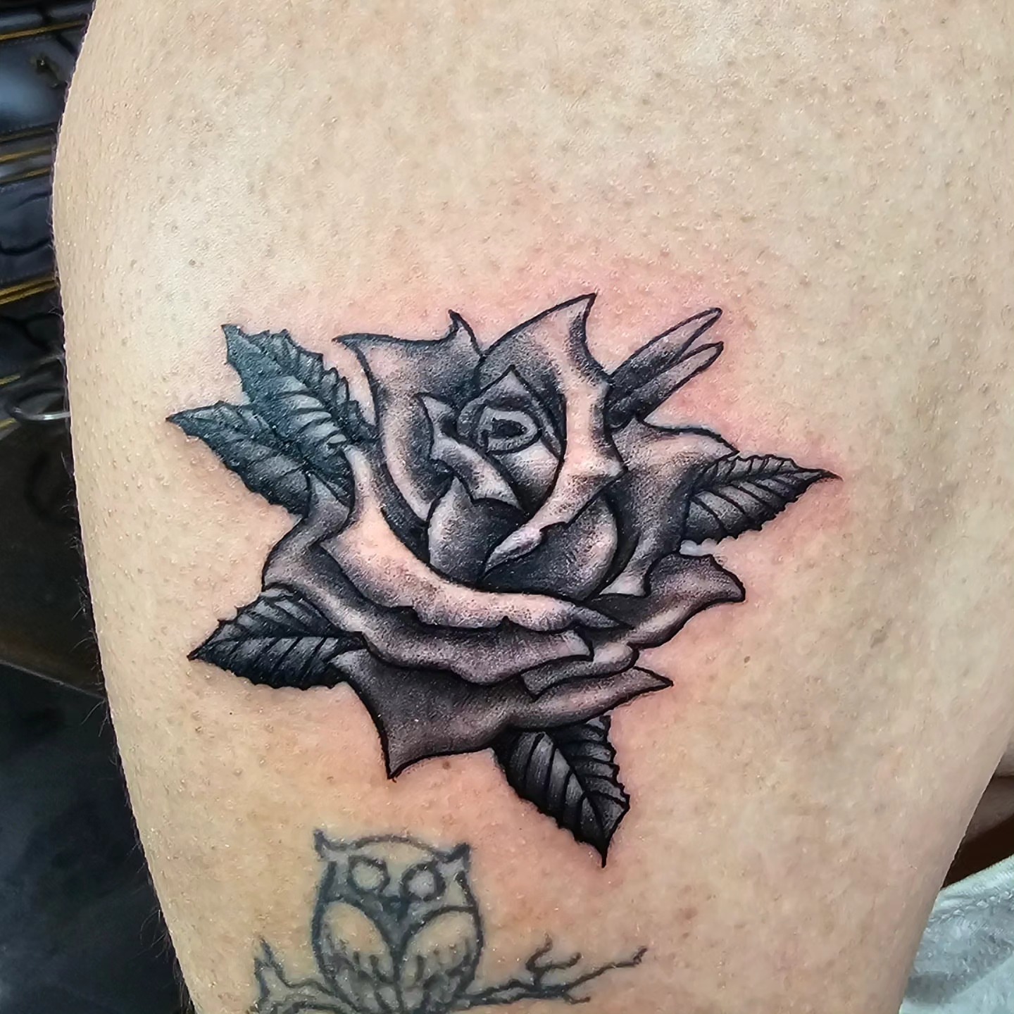 Tattoo by @taylorgperry — black_and_grey