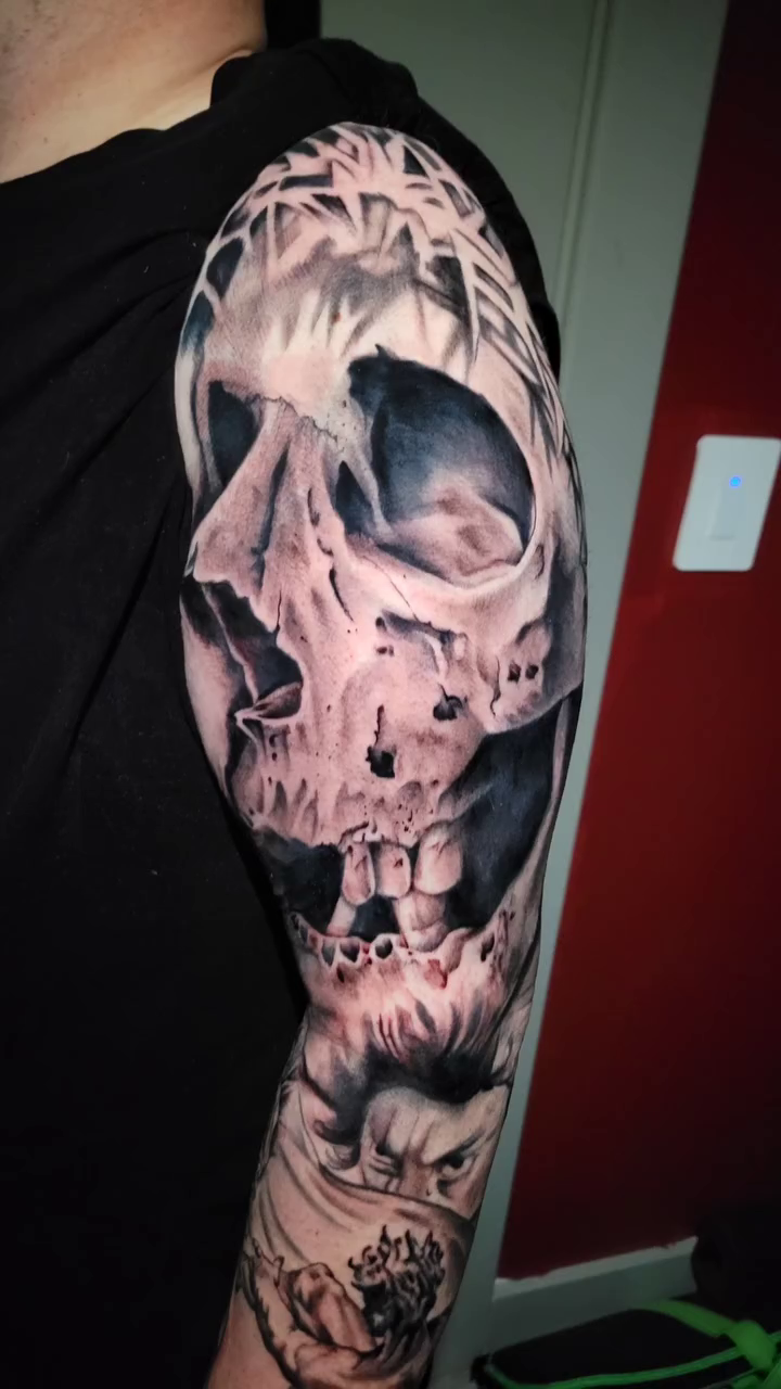 Tattoo by @jbancroft_tattoos — realism, black_and_grey