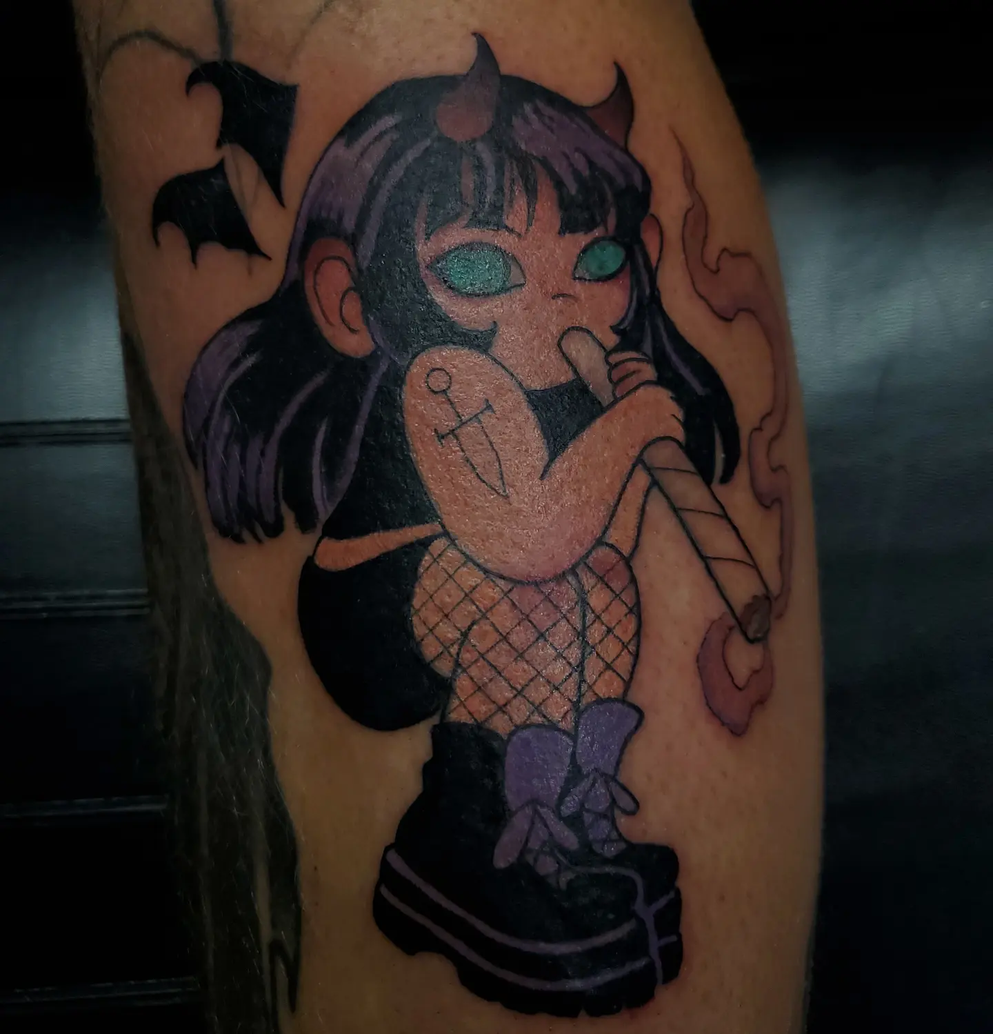 Tattoo by @batbonez โ anime