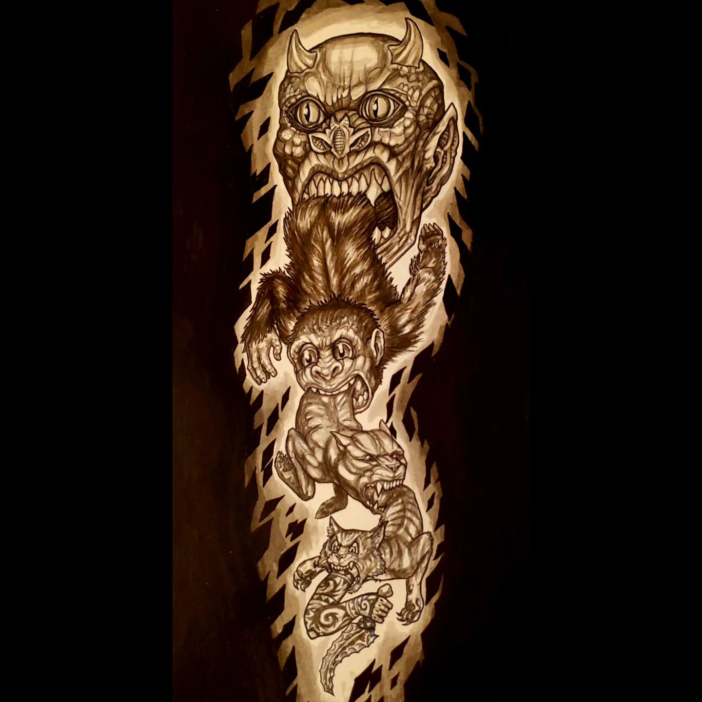 Tattoo by @fricke_tattoo — dark_realism