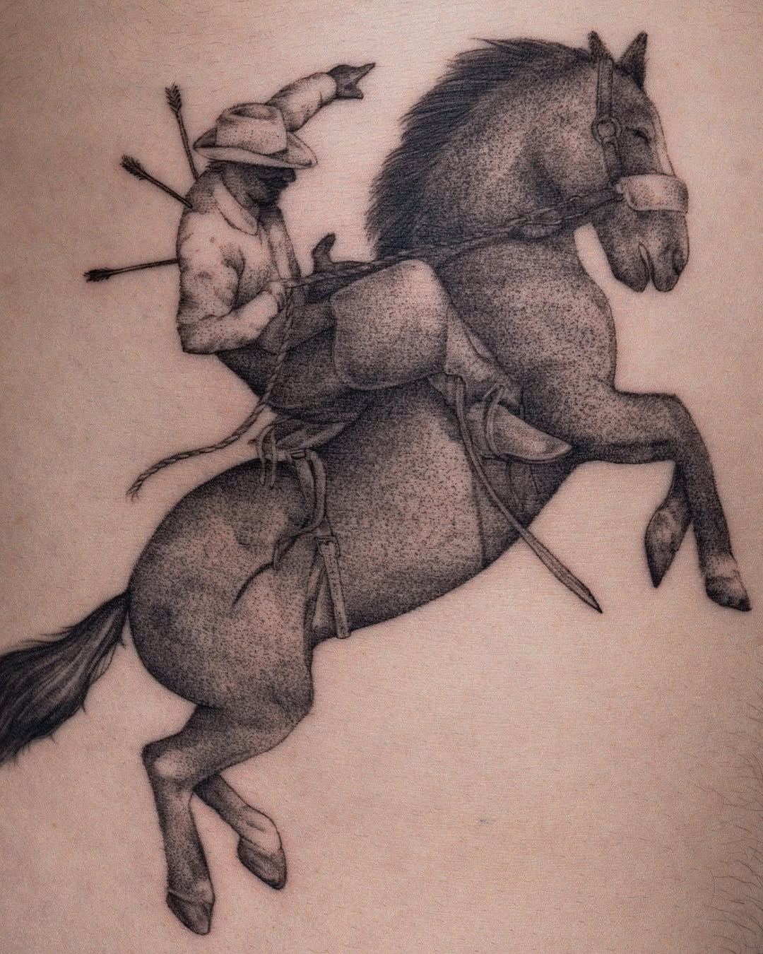 Tattoo by @emma.tattoos — dotwork, realism