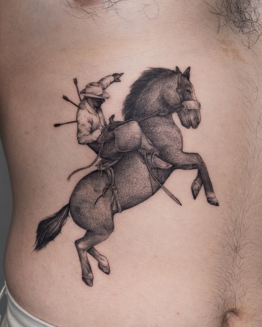 Tattoo by @emma.tattoos — realism, dotwork