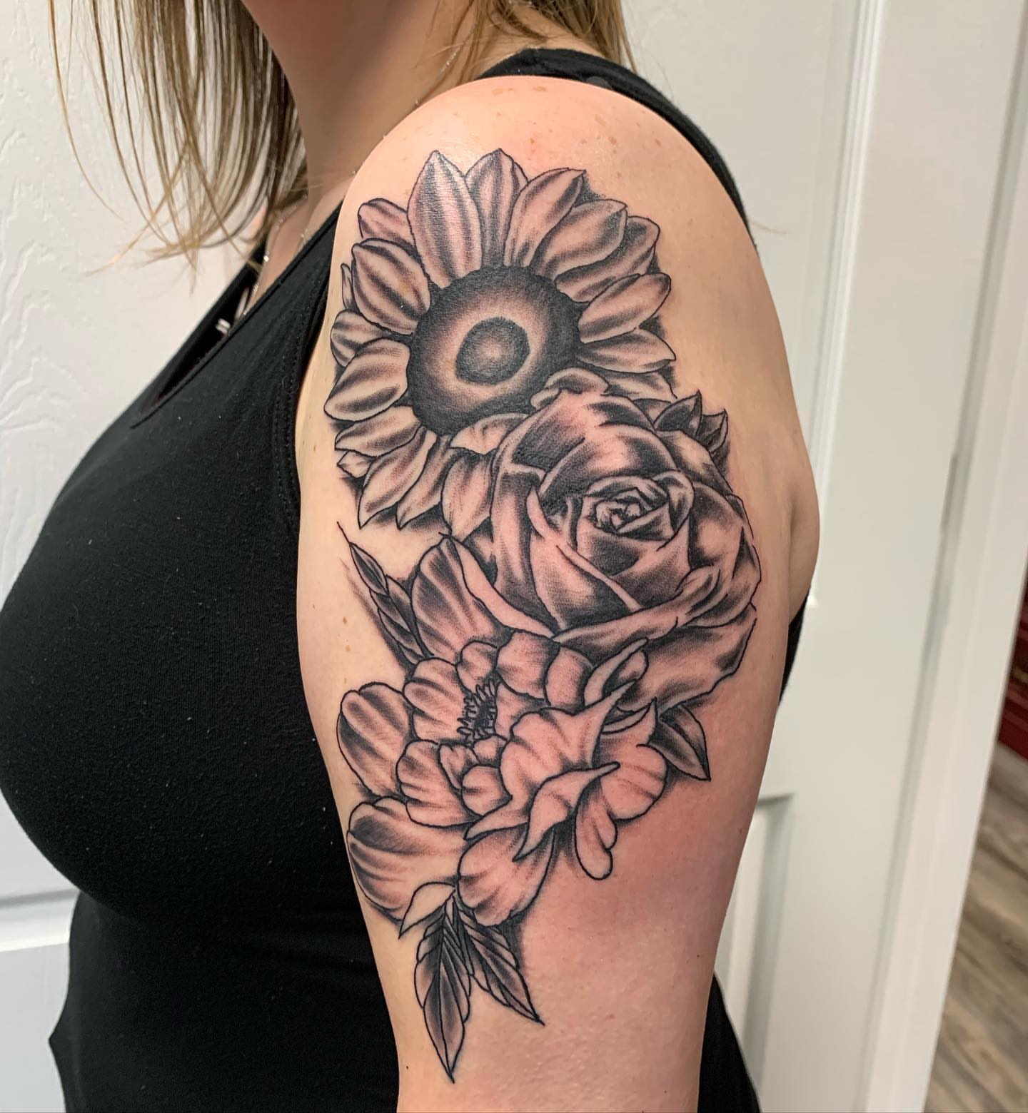 Tattoo by @goat76 — black_and_grey
