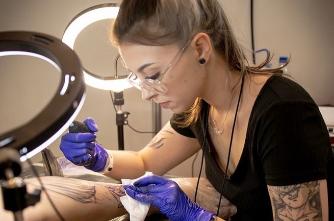 Tattoo by @yatattoos — dotwork