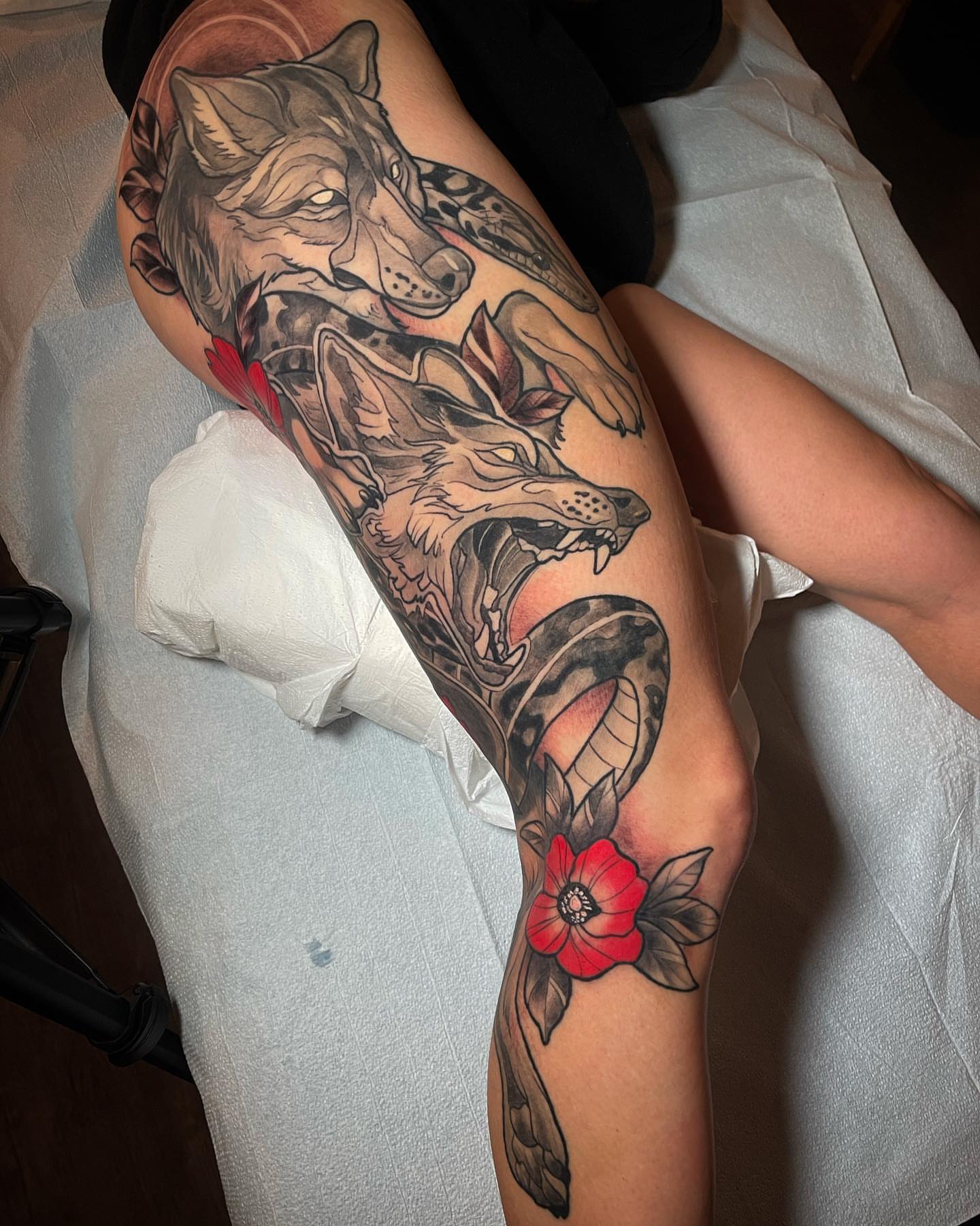 Tattoo by @jessewilliamstattoo — american_traditional, realism