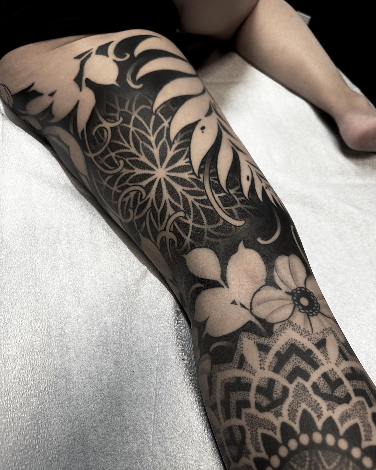 Tattoo by @ry_spence — black_and_grey, geometric