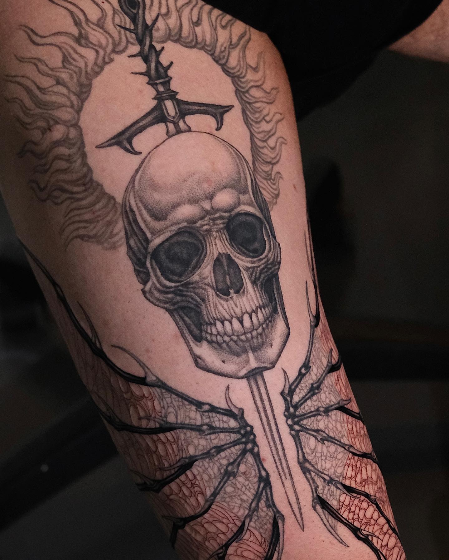 Tattoo by @monkeybob_ttt — black_and_grey, realism