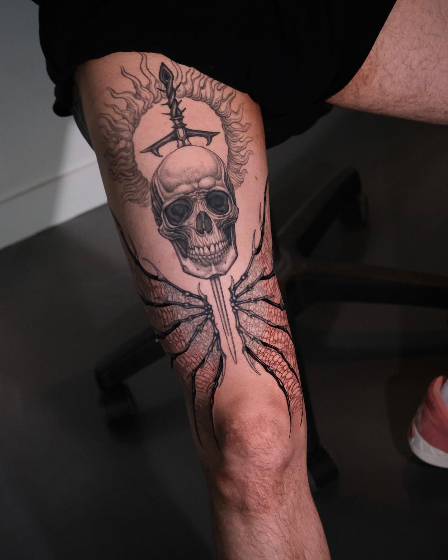 Tattoo by @monkeybob_ttt — black_and_grey, realism