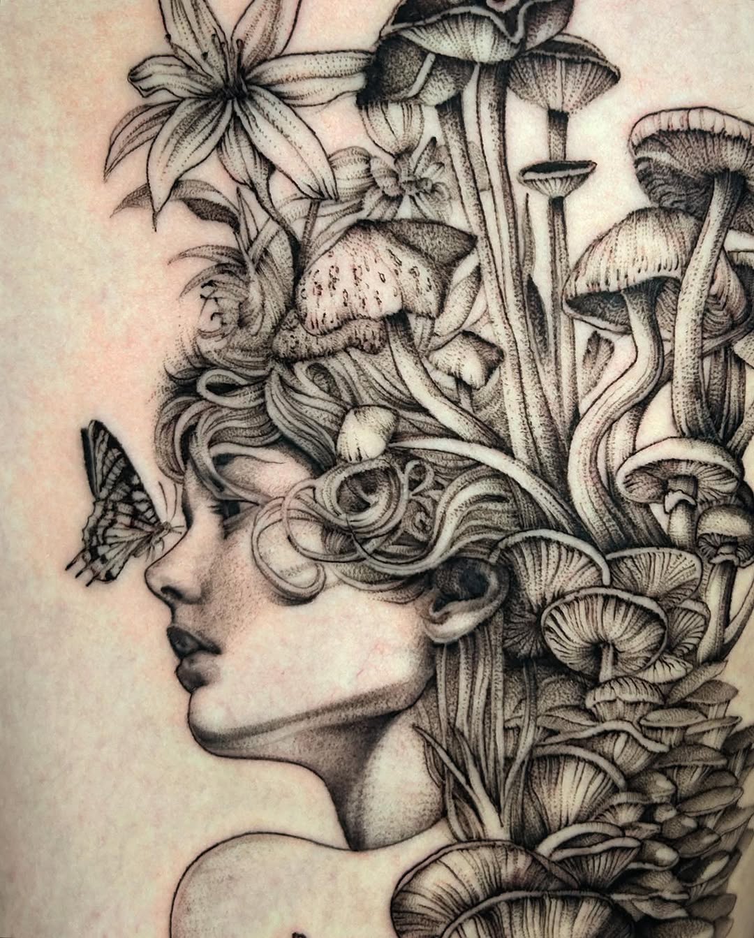 Tattoo by @c.x.dotline — black_and_grey, realism