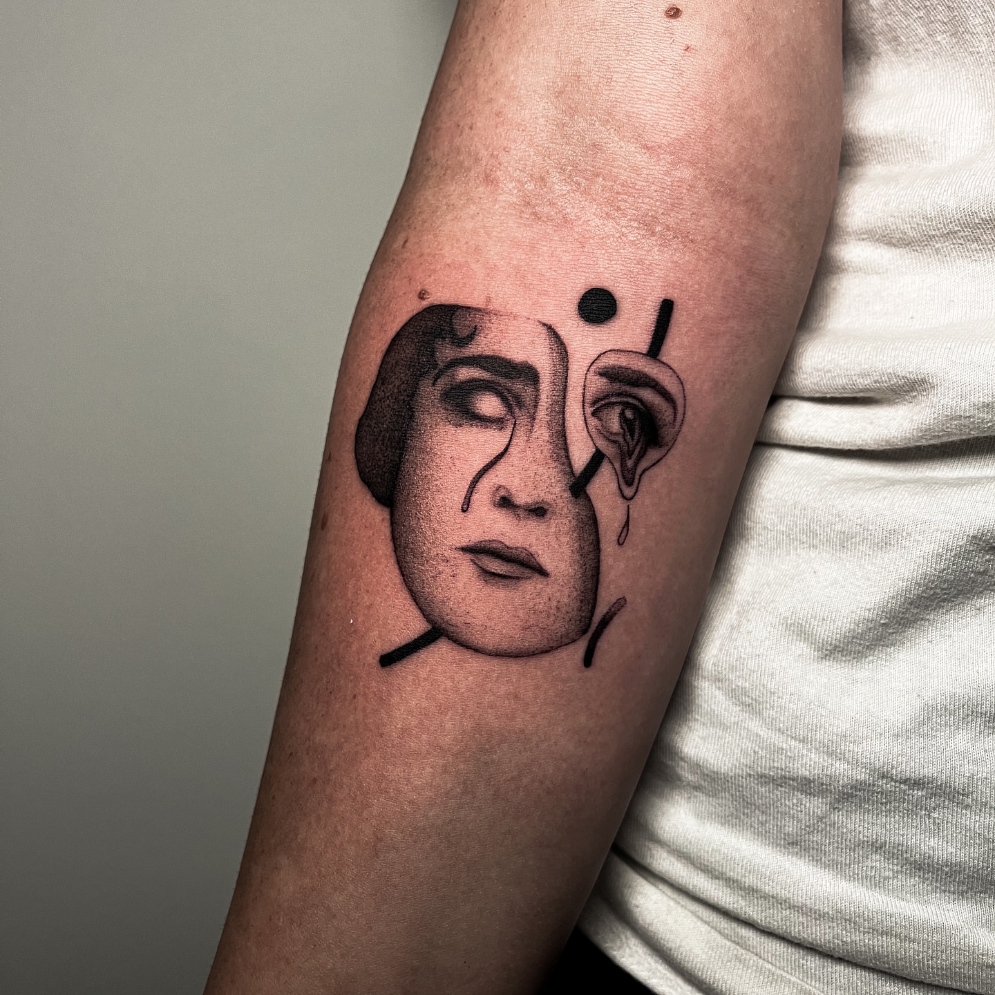 Tattoo by @inkmonic — dotwork