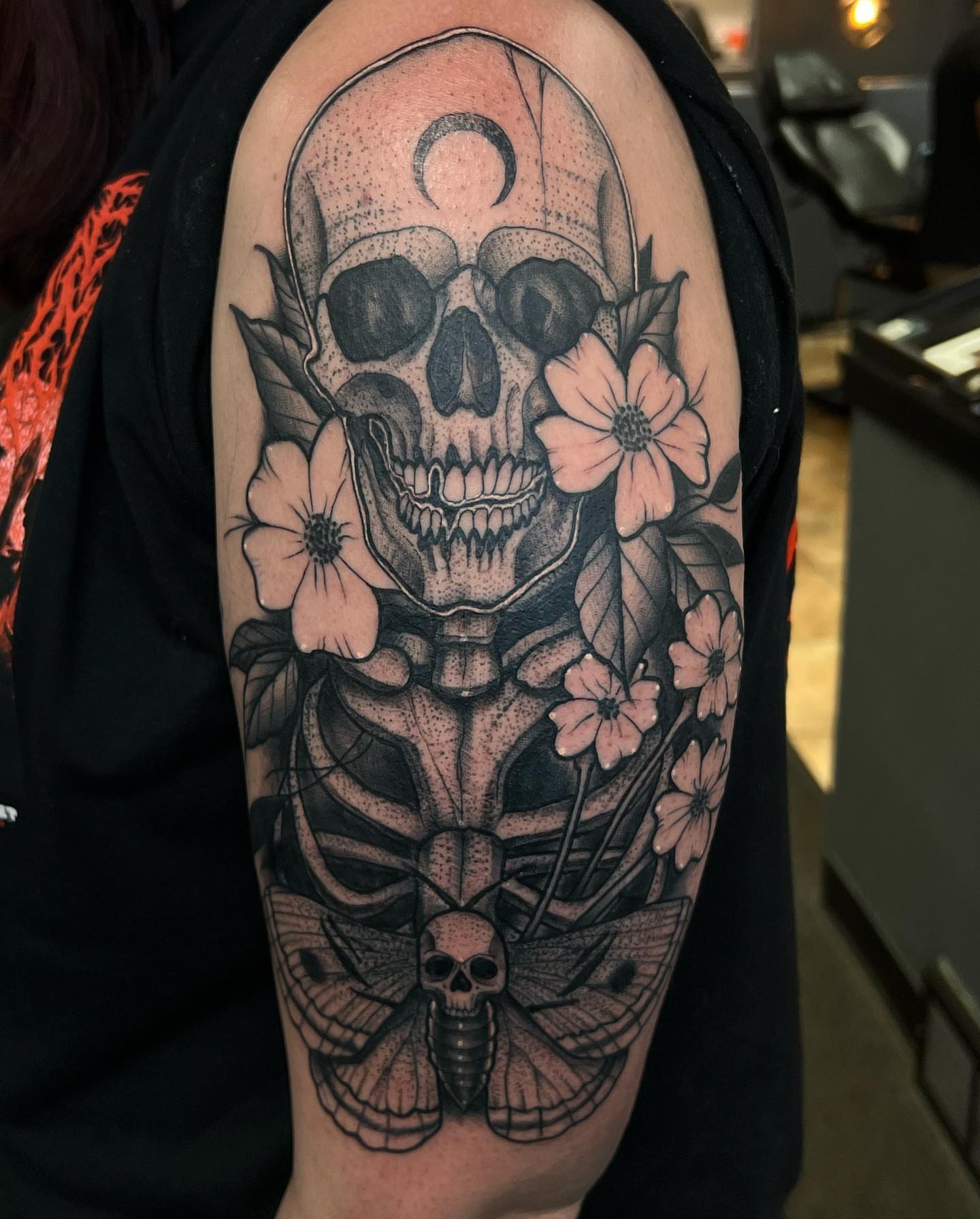 Tattoo by @theclovengnome — dotwork, realism