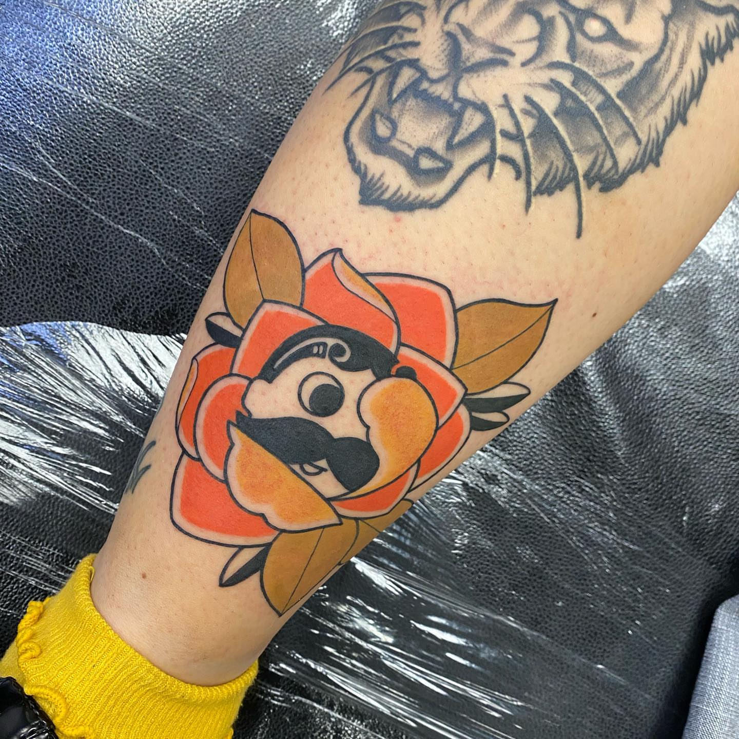 Rosie the riveter American traditional tattoo on the forearm by S C O T T