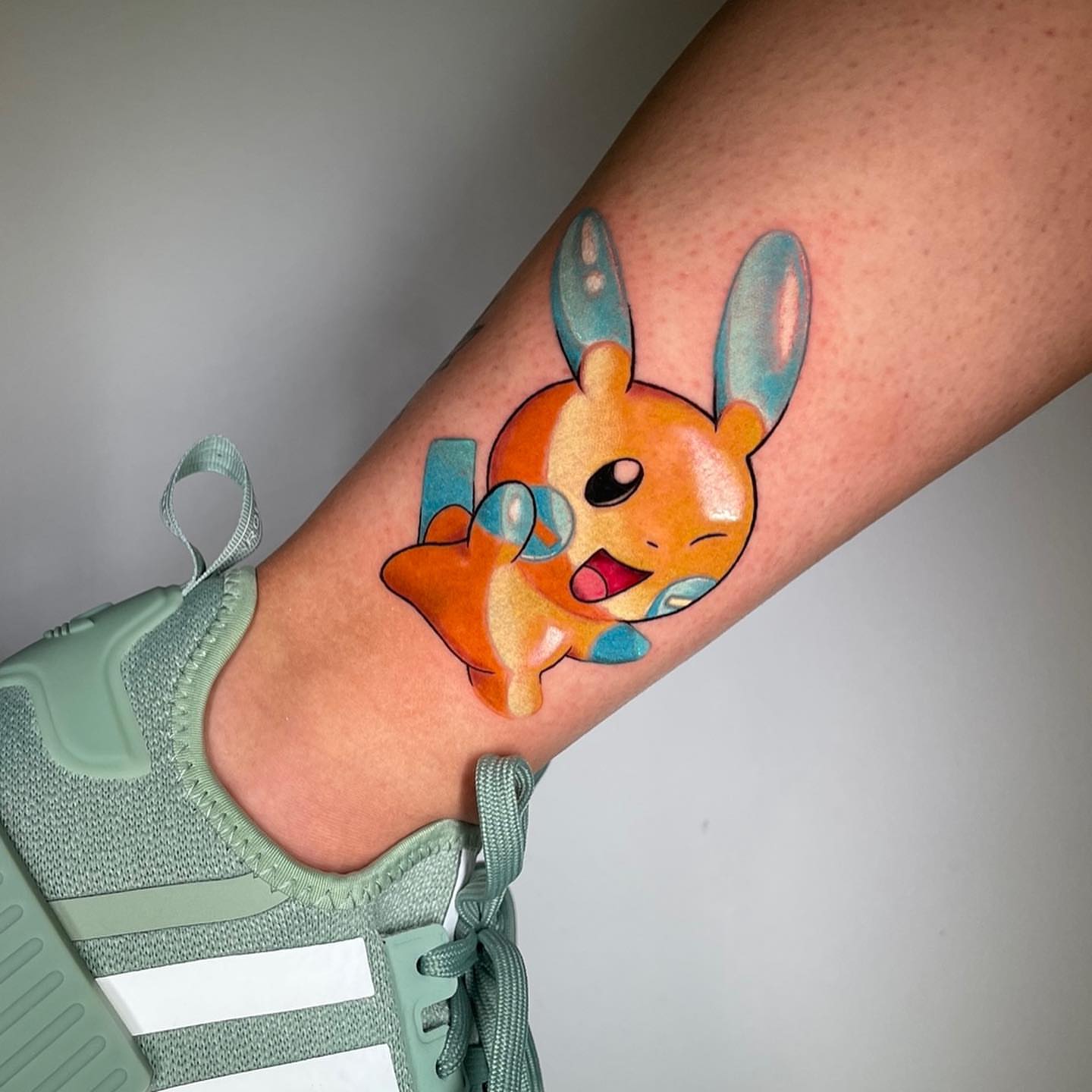 Raichu dotwork tattoo on the forearm by Mel
