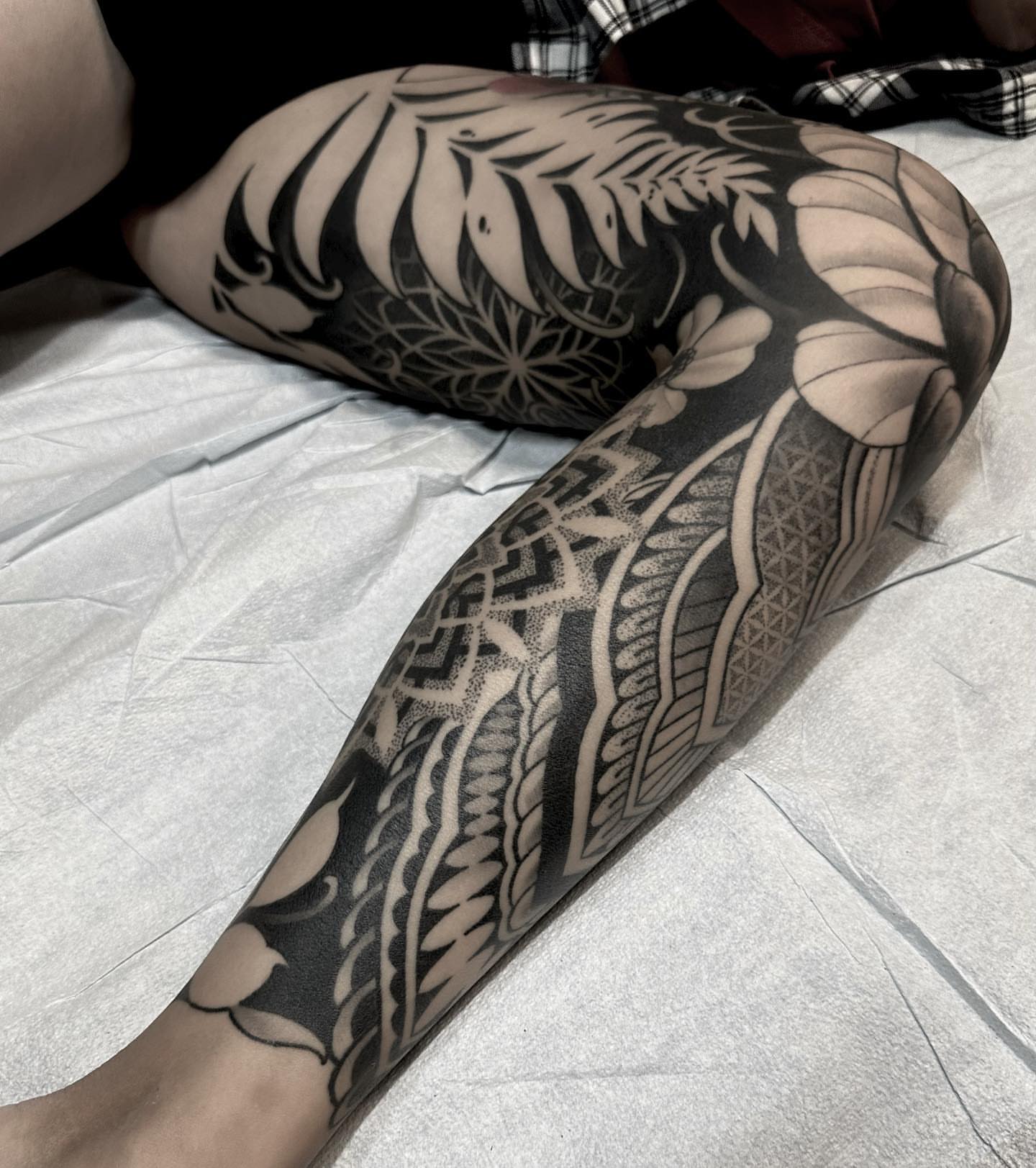 Tattoo by @ry_spence — tribal, dotwork