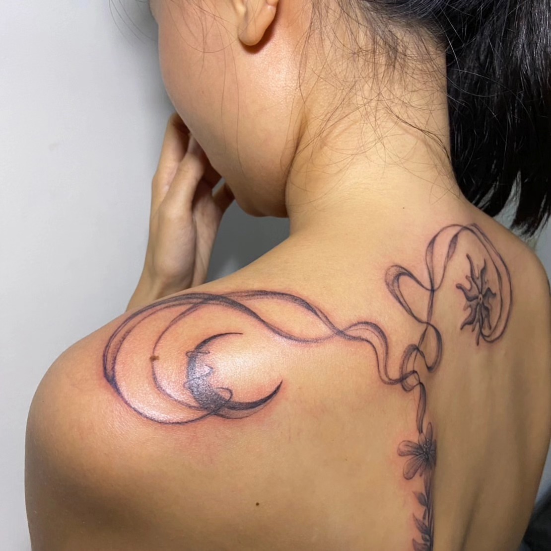 Tattoo by @blauinks โ black_and_grey