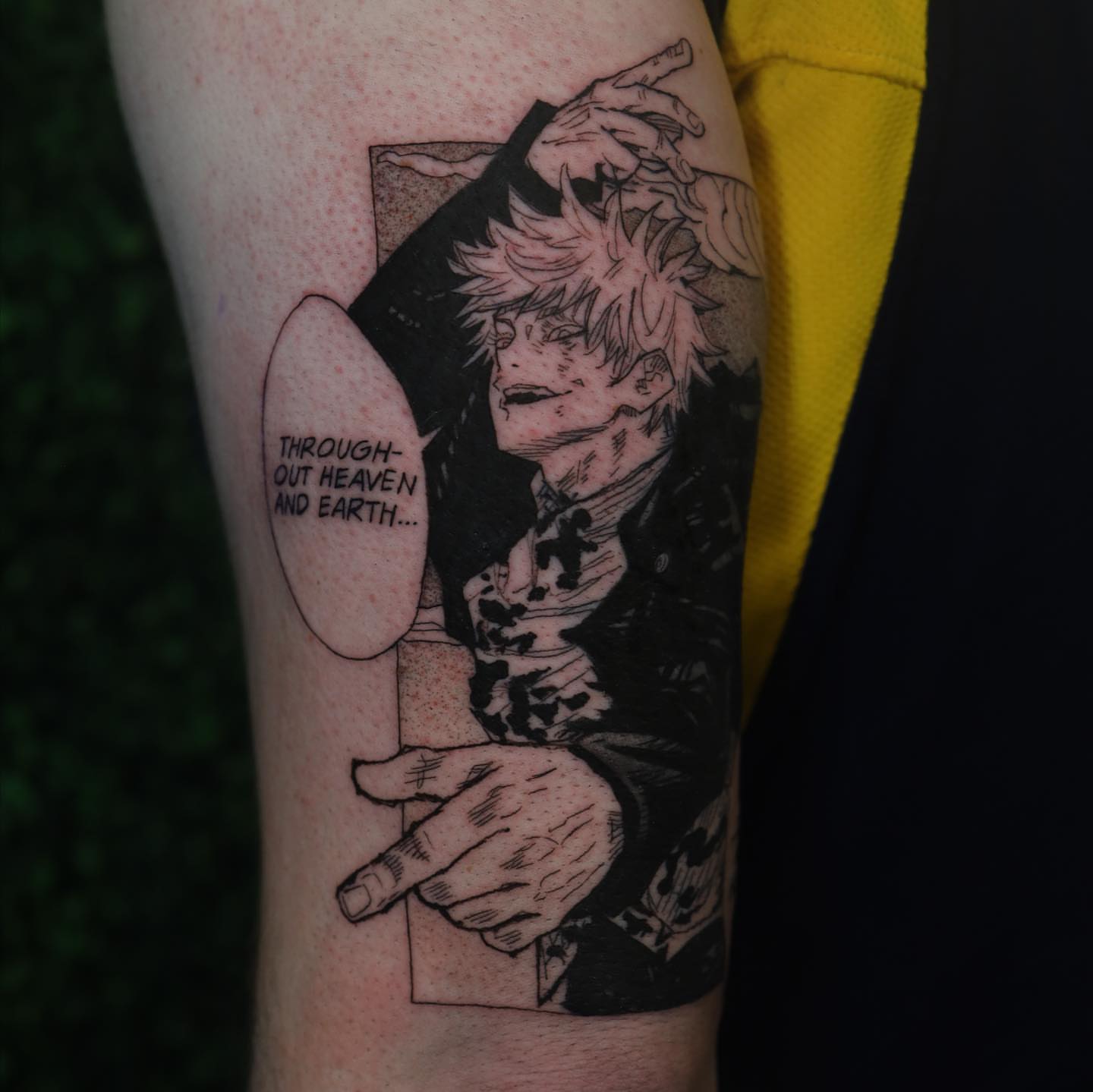 Anime character anime tattoo on the forearm by Dana, Phoenix, Arizona