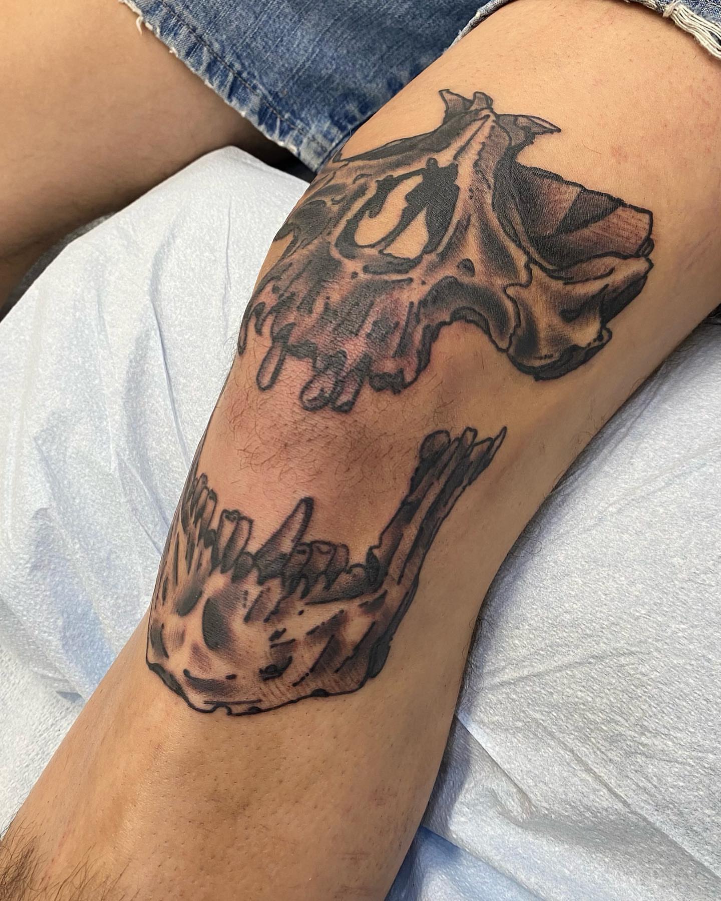Tattoo by @clarenceworley — black_and_grey