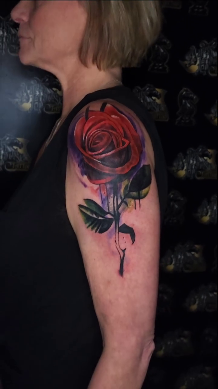 Tattoo by @antmantattoos — realism, watercolor