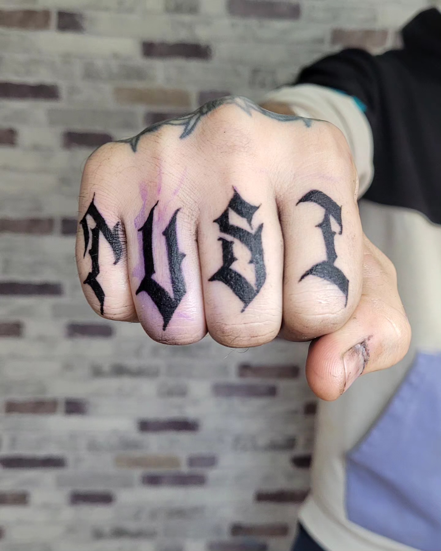 Lettering lettering script tattoo on the hand by Gonzalo Pantona