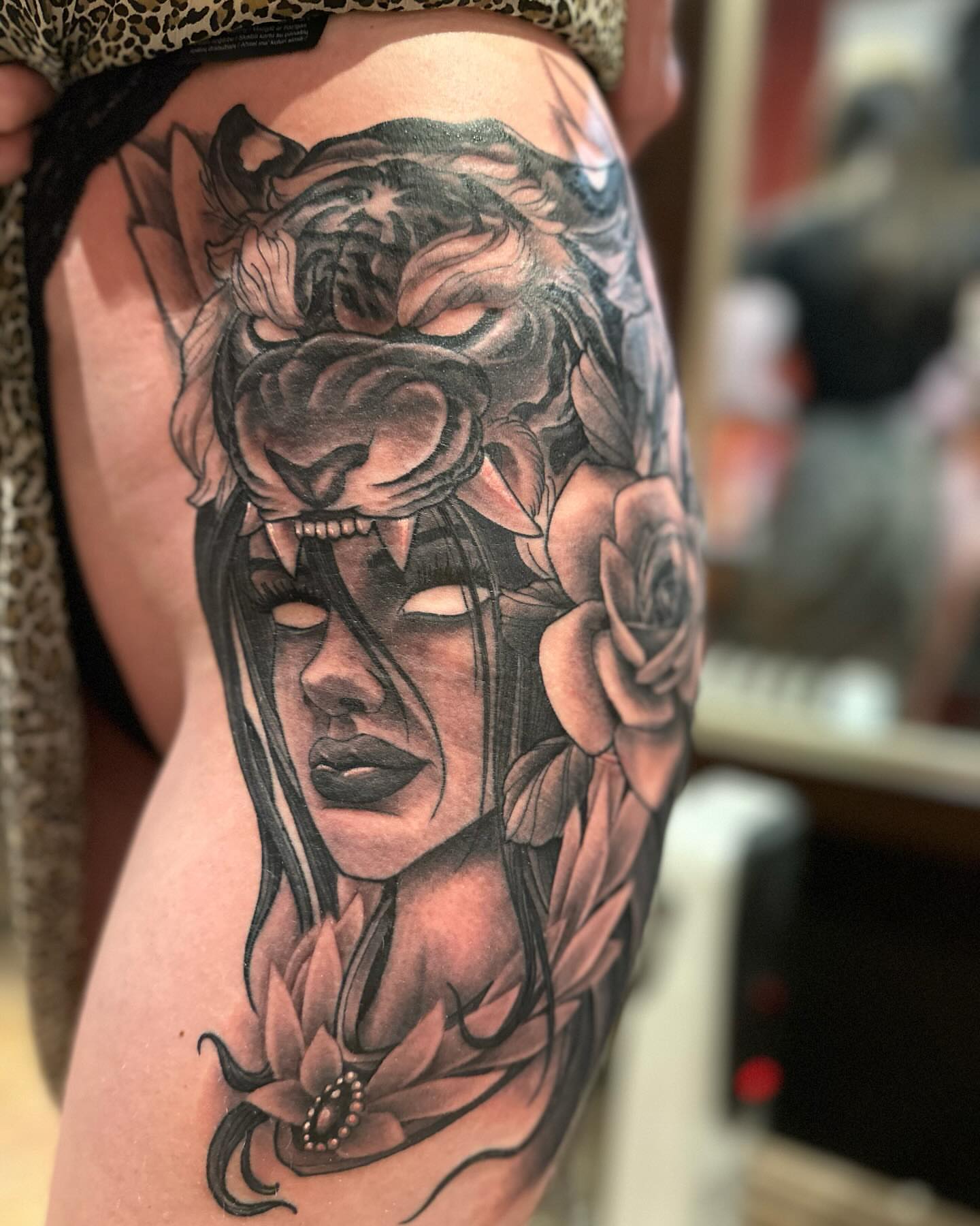 Tattoo by @baomtl — realism, black_and_grey
