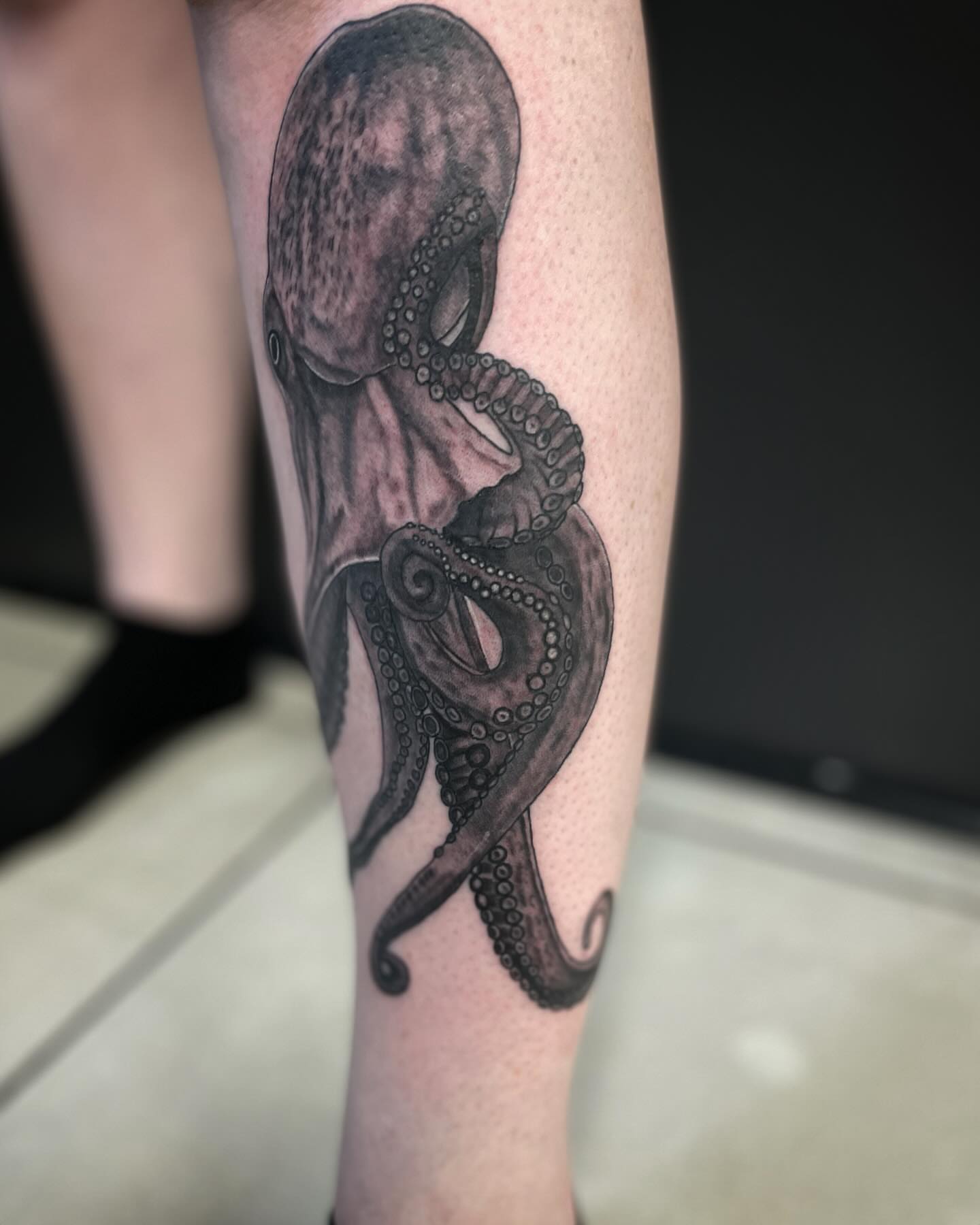 Octopus realism tattoo on the forearm by Las Vegas Tattoo Artist
