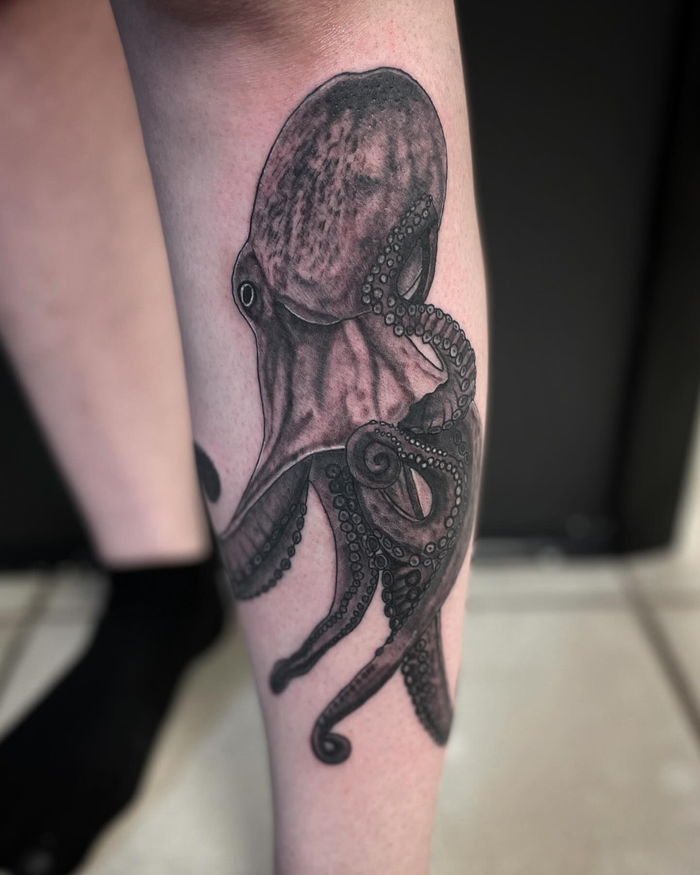 Octopus realism tattoo on the forearm by Las Vegas Tattoo Artist