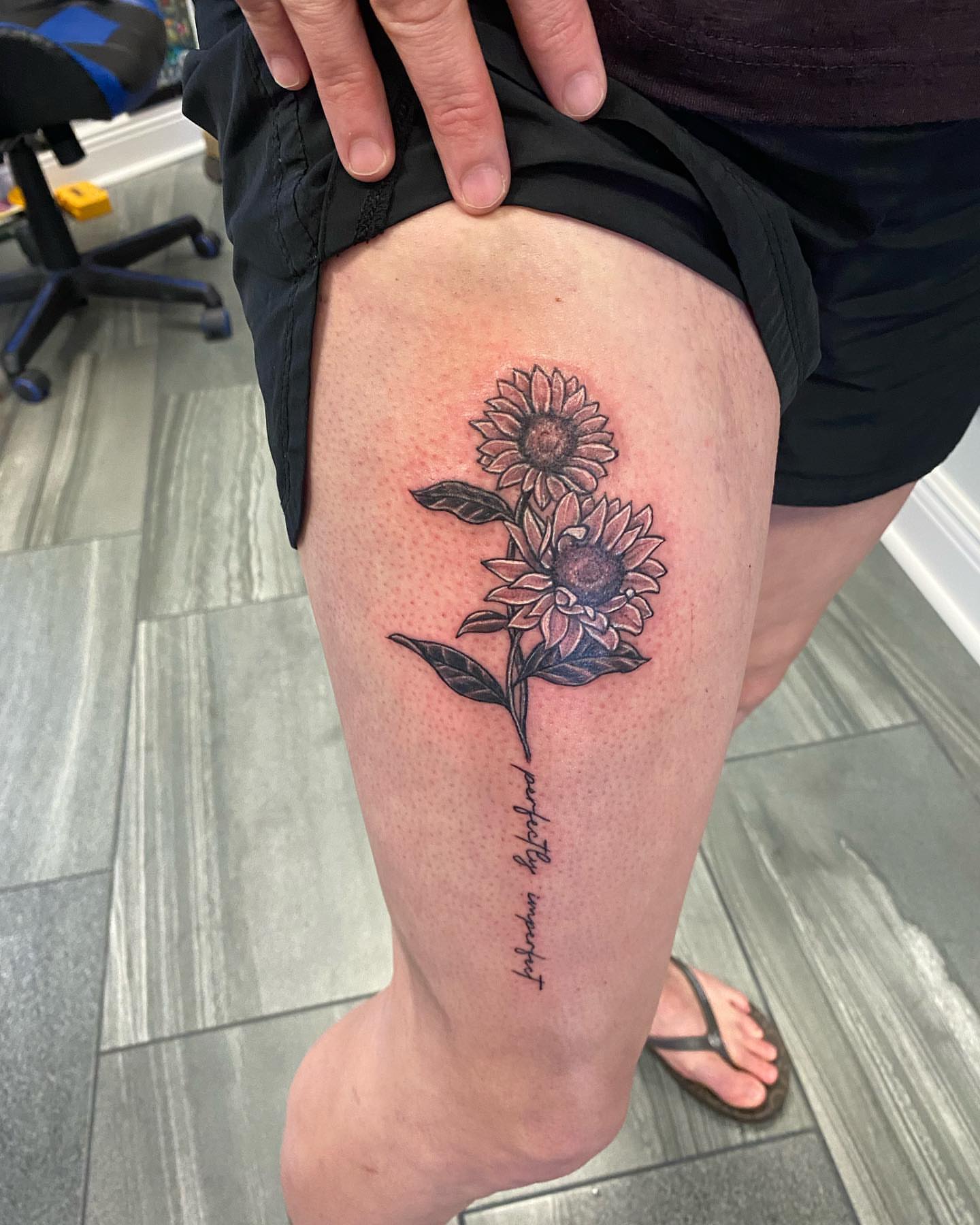 Tattoo by @miznola — black_and_grey