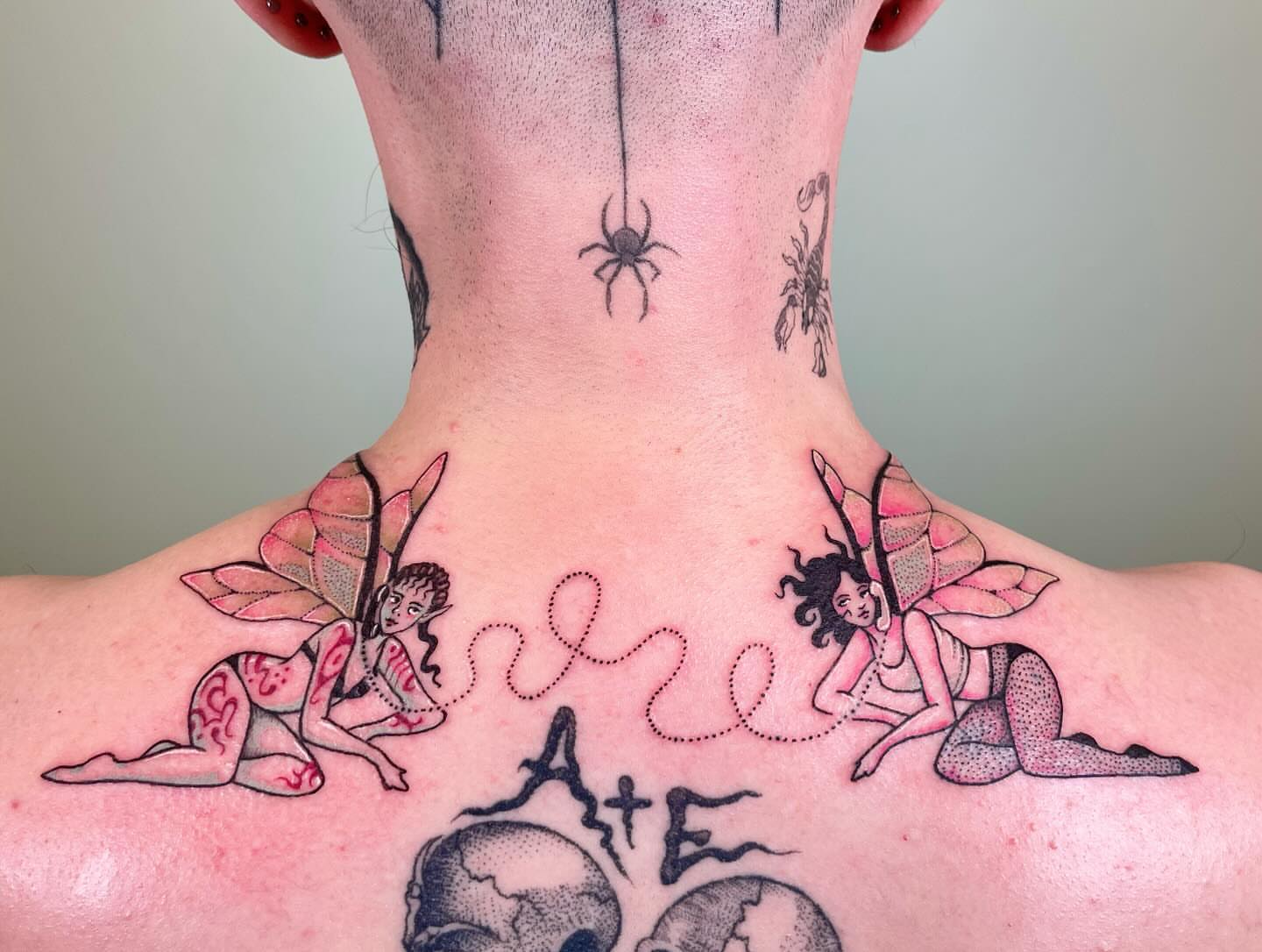 Tattoo by @forever.scabs — dotwork, realism