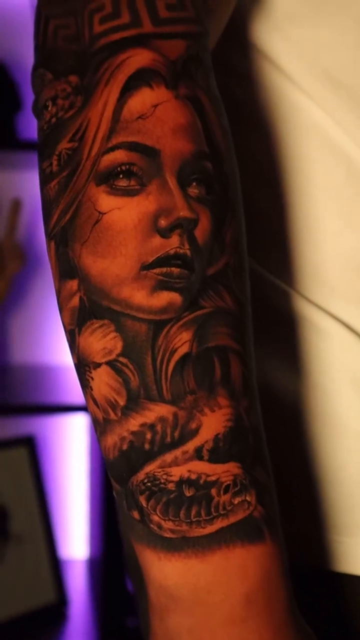Tattoo by @marcos_tattoos β realism, black_and_grey