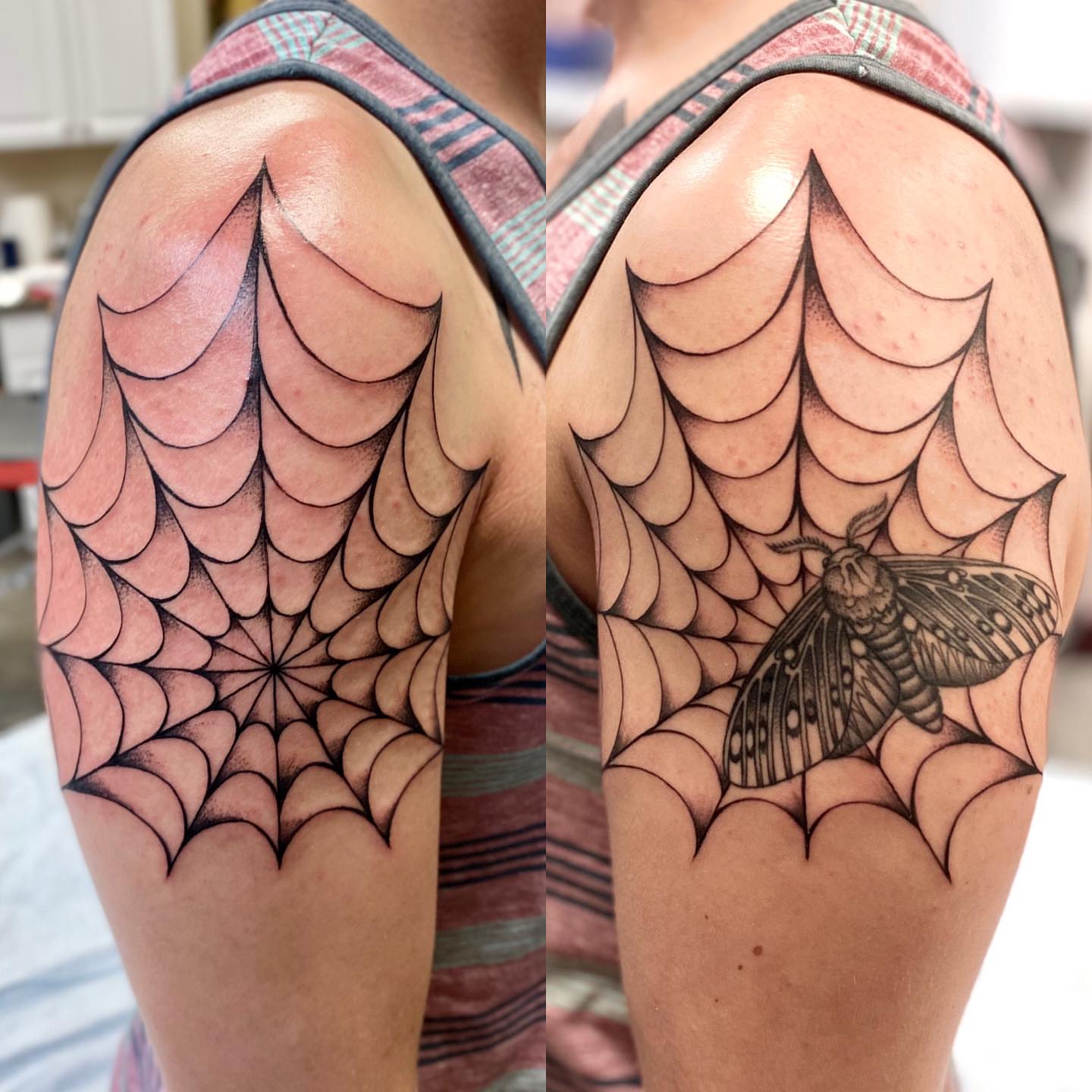 Tattoo by @alleybangarang — dotwork, geometric