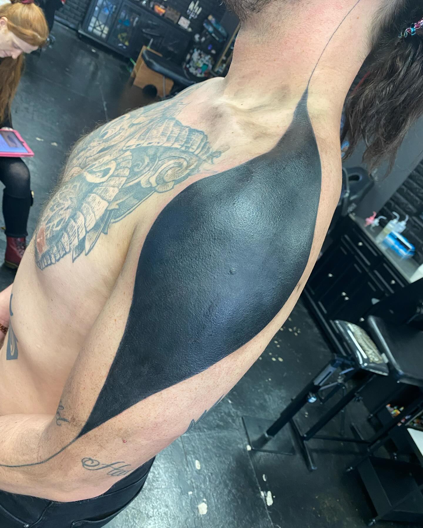 Spine tattoo black and grey tattoo by S C O T T