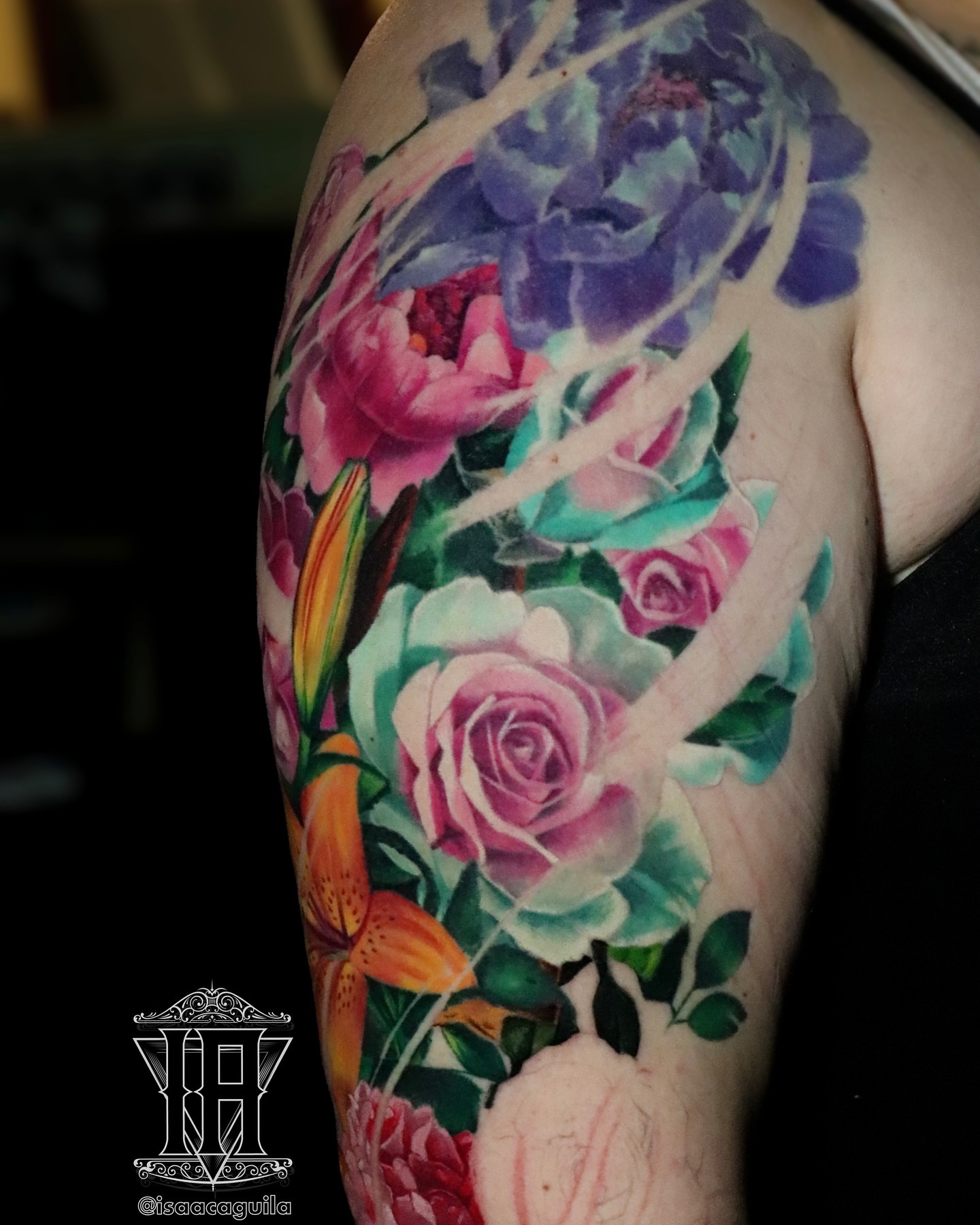 Tattoo by @isaacaguila โ watercolor, realism