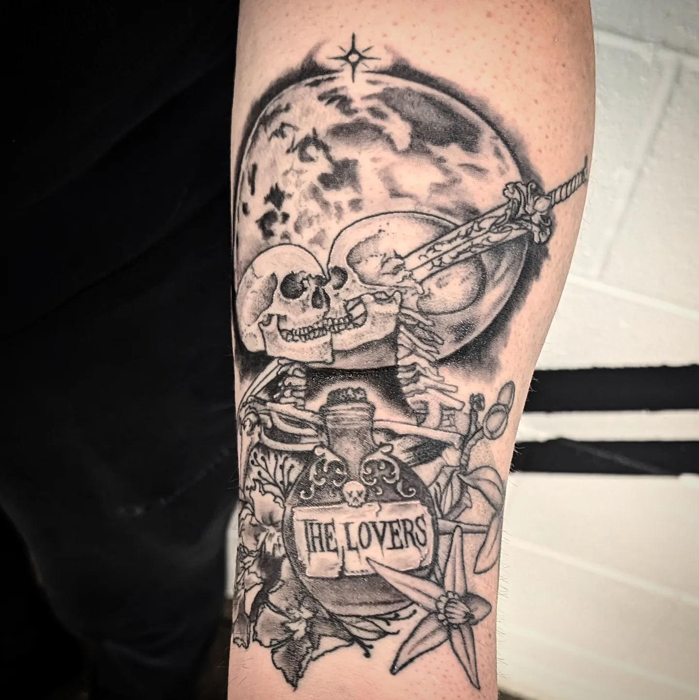 Tattoo by @krystamctattoos111 — black_and_grey, realism