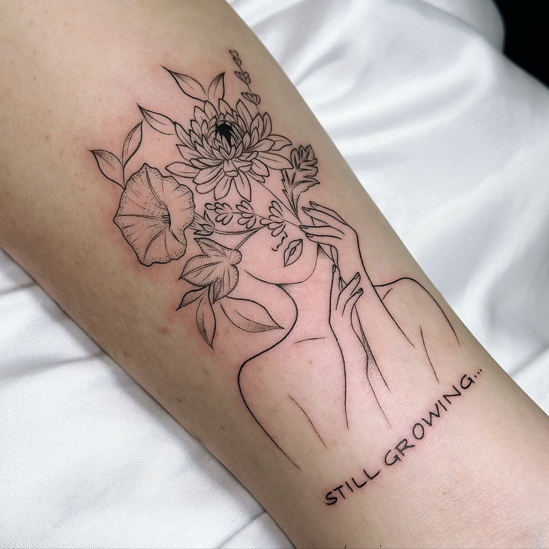 Tattoo by @richardtattooart โ fine_line, lettering_script