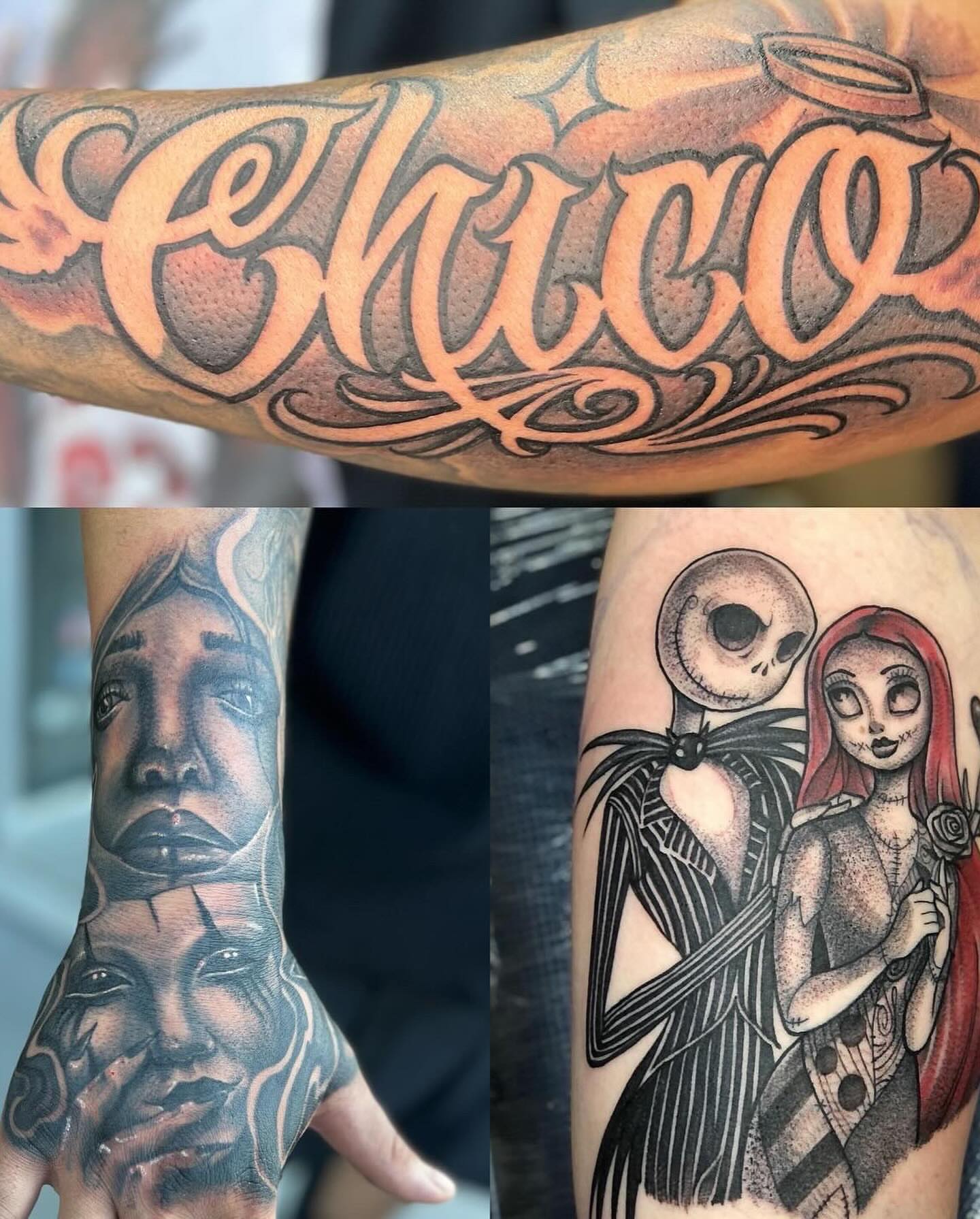 Tattoo by @cesarbee — chicano, dotwork