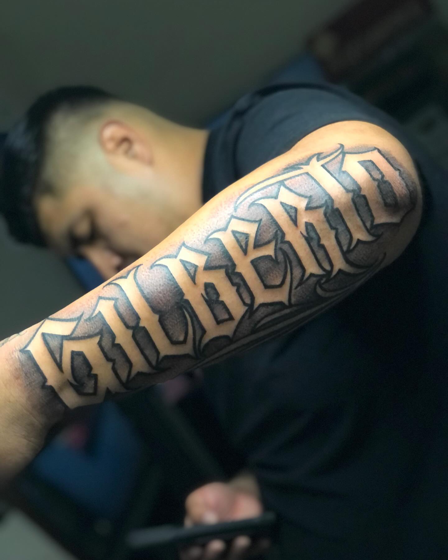Tattoo by @cesarbee — lettering_script
