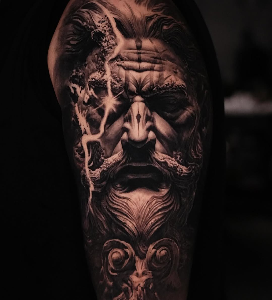 Tattoo by @umzii__tattoo β realism, black_and_grey
