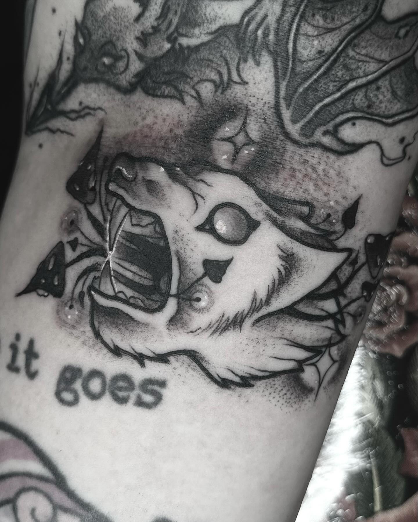 Tattoo by @starrdvst_ β dotwork, black_and_grey