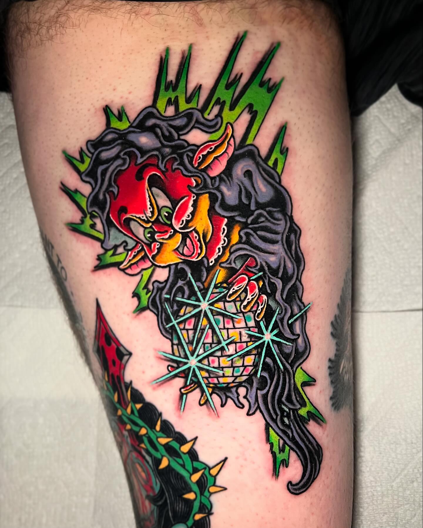 Tattoo by @jadecnapier — american_traditional, dotwork
