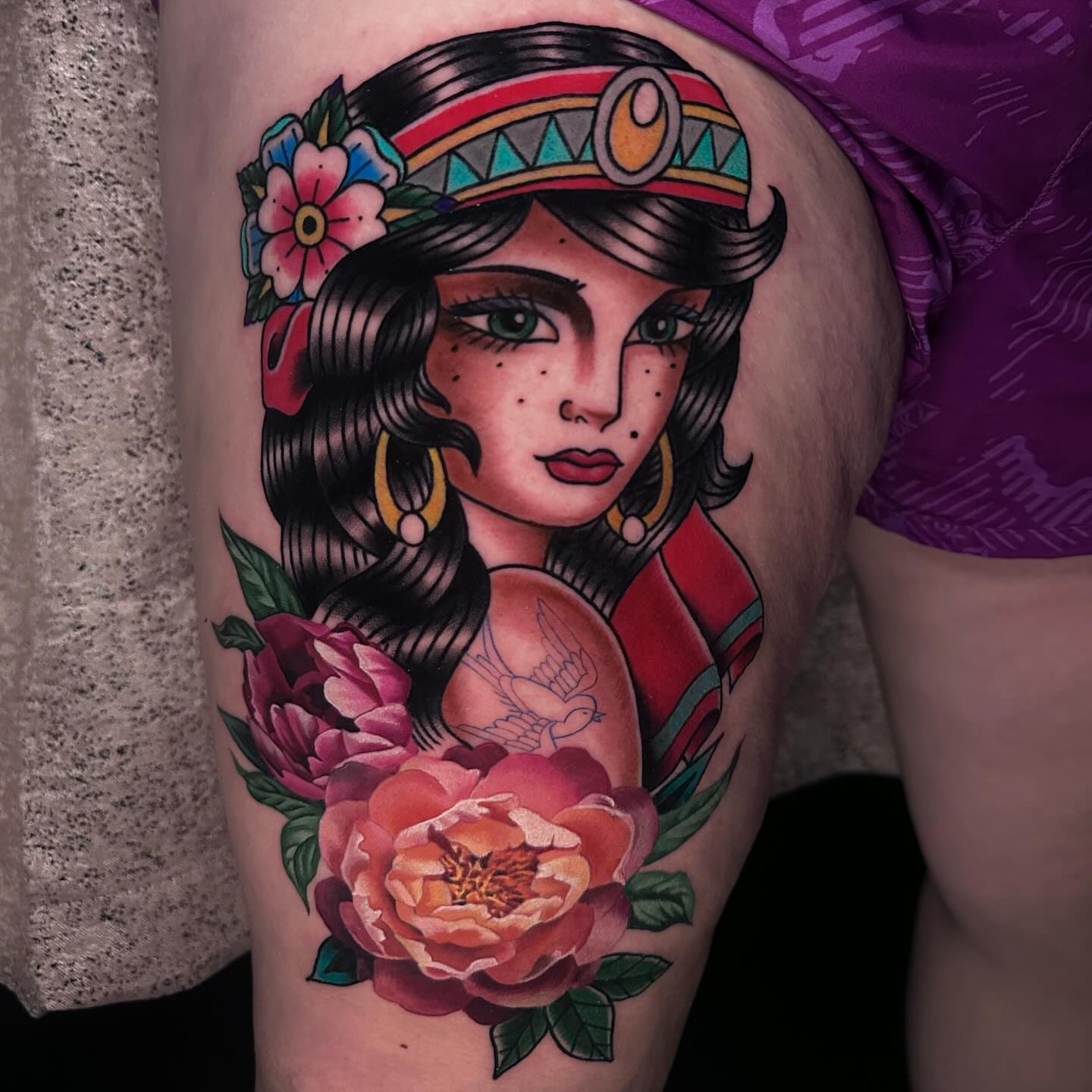 Tattoo by @downtowndb13 — american_traditional, chicano