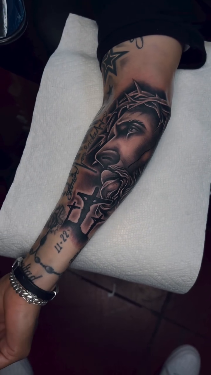 Tattoo by @aleks_tat2 — realism, black_and_grey