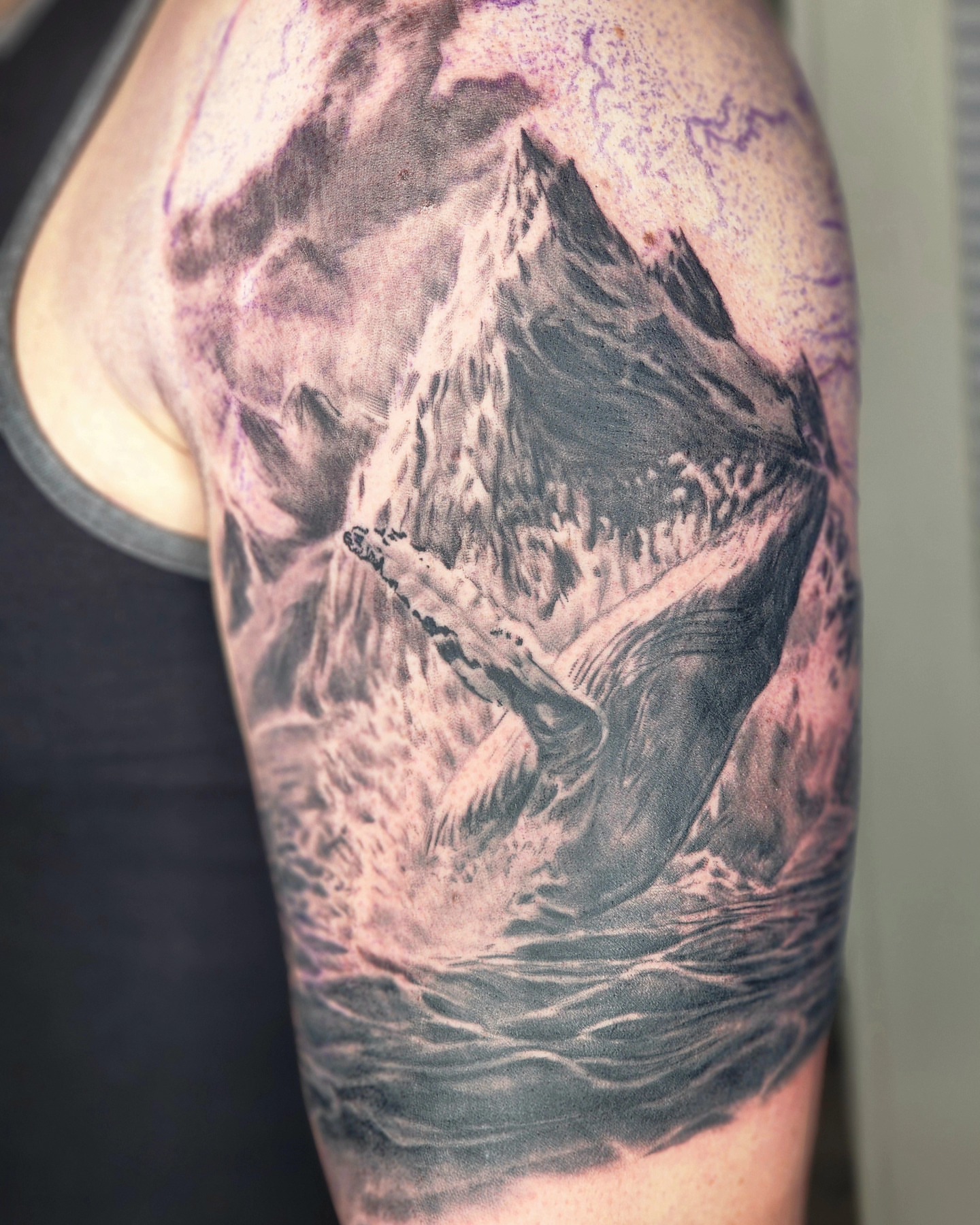 Tattoo by @zachmullinstattoos — realism, black_and_grey