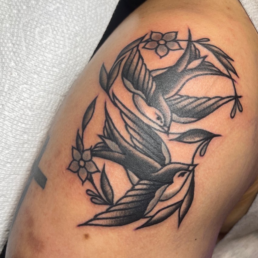 Tattoo by @kkstattoos — american_traditional, black_and_grey