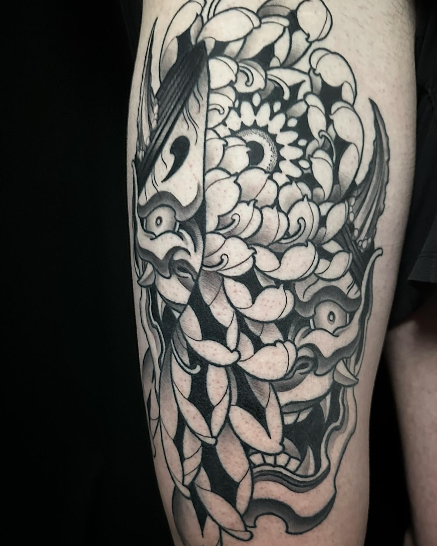 Tattoo by @ry_spence — black_and_grey, japanese_irezumi