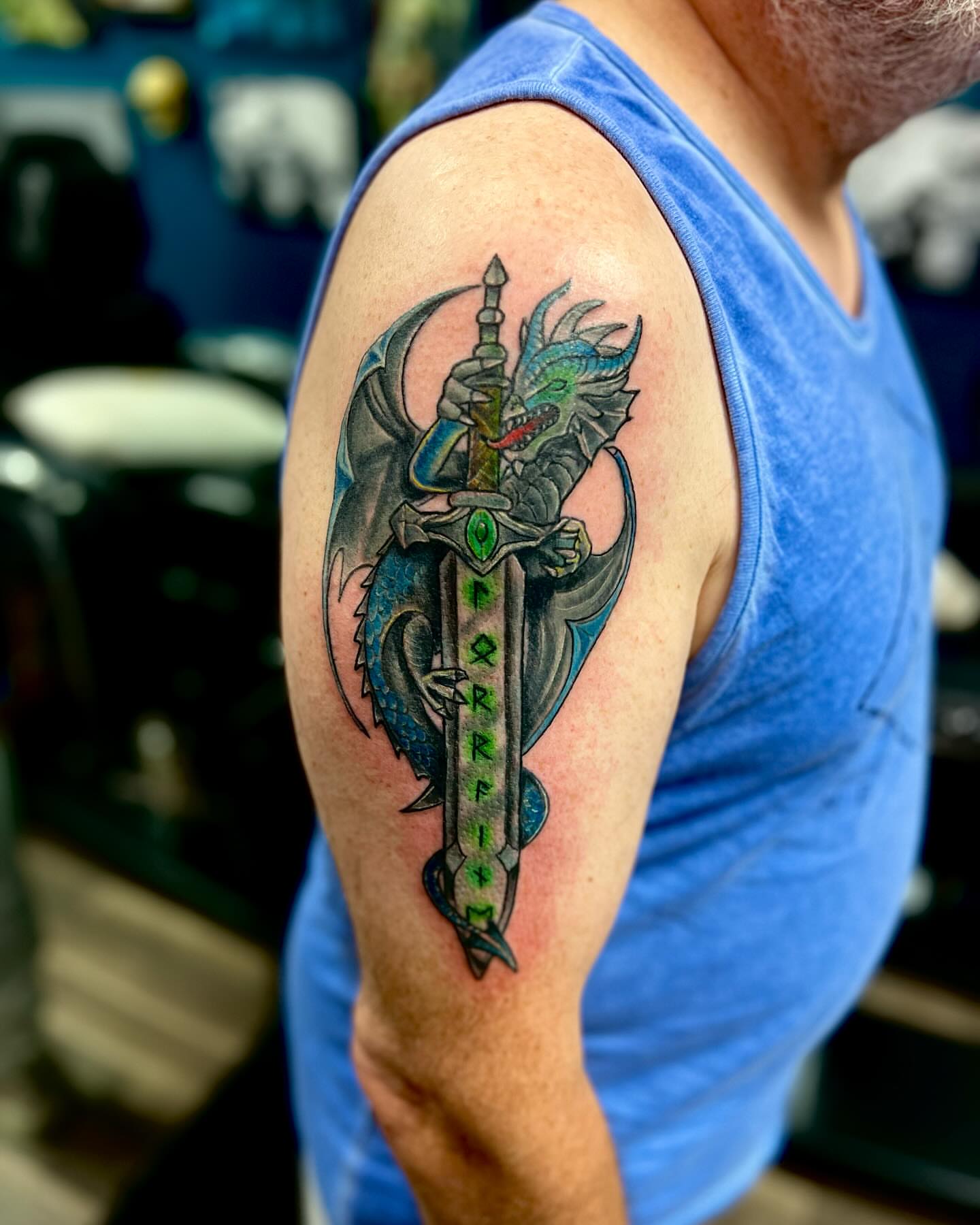 Tattoo by @jeffobrientattoos — dotwork, realism