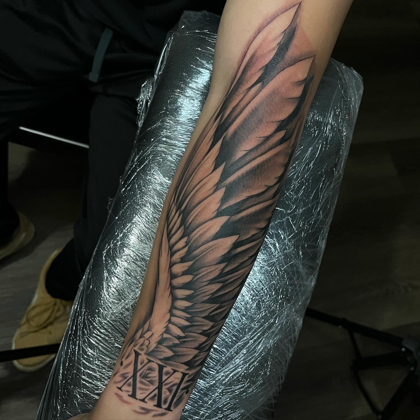 Tattoo by @mcglonetattoos — black_and_grey