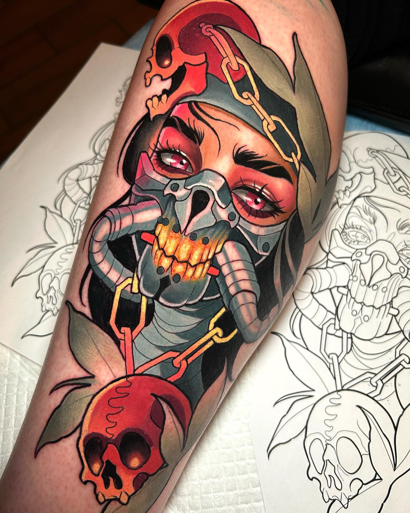 Tattoo by @teamrockettattoo — american_traditional, dark_realism