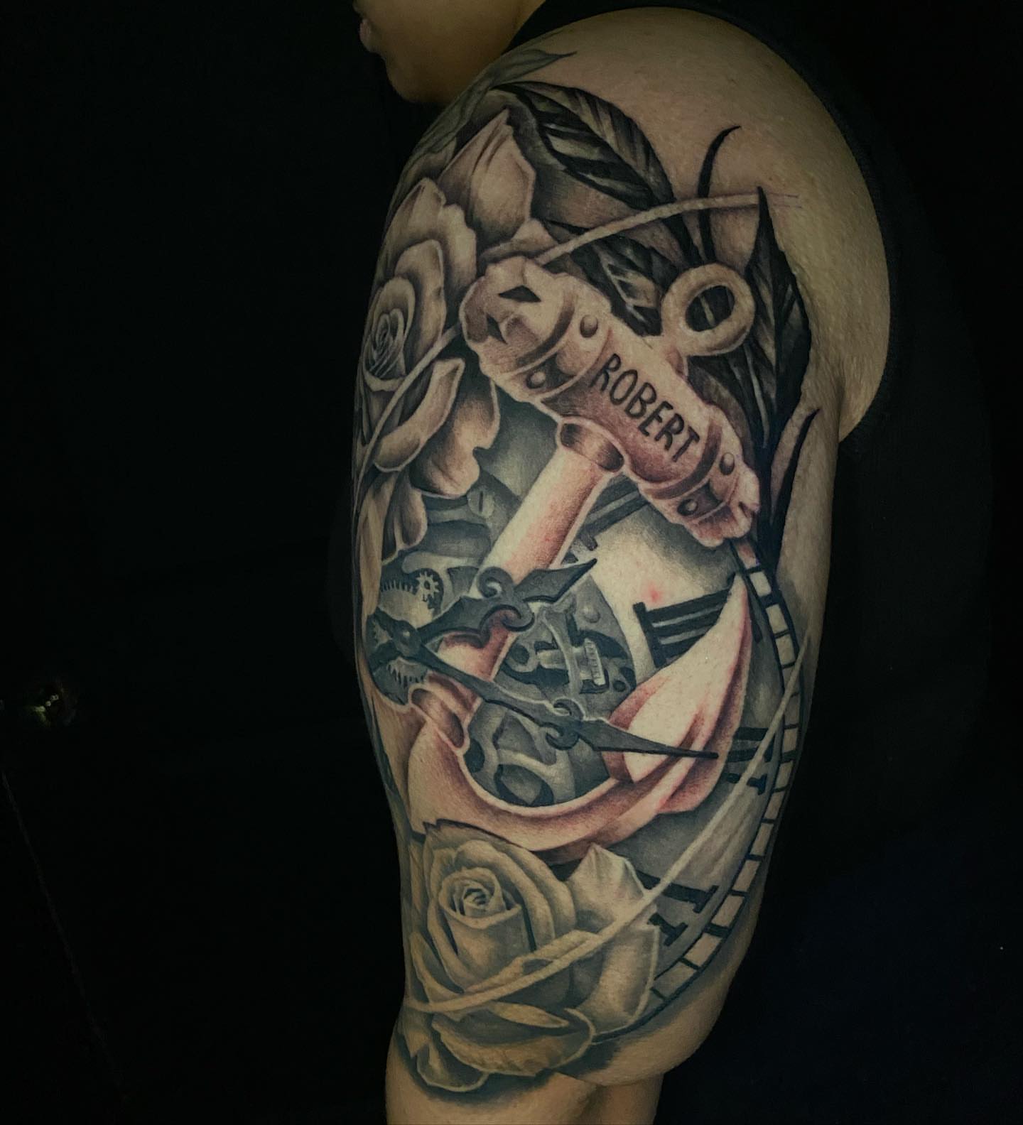 Tattoo by @ink2flesh — black_and_grey, realism