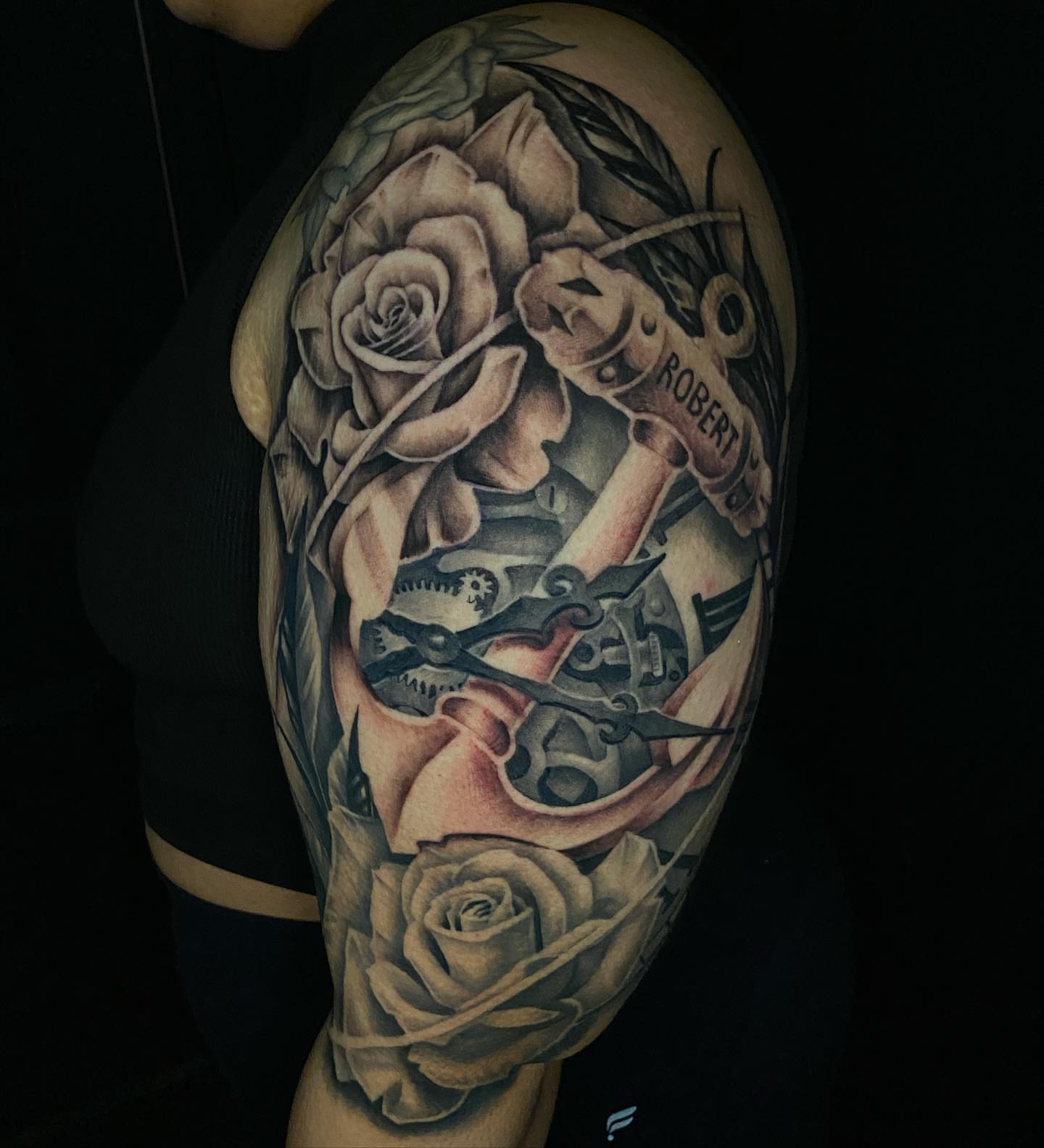 Tattoo by @ink2flesh — black_and_grey, realism